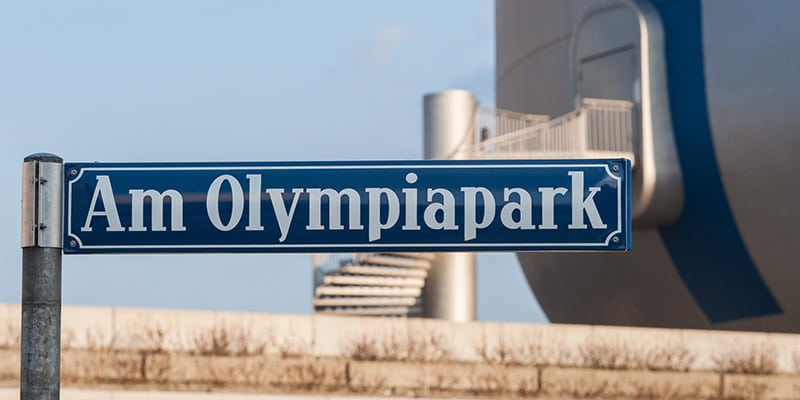 Straßenschild Olympiapark