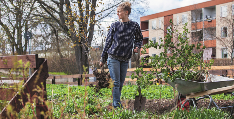 Frau im Garten