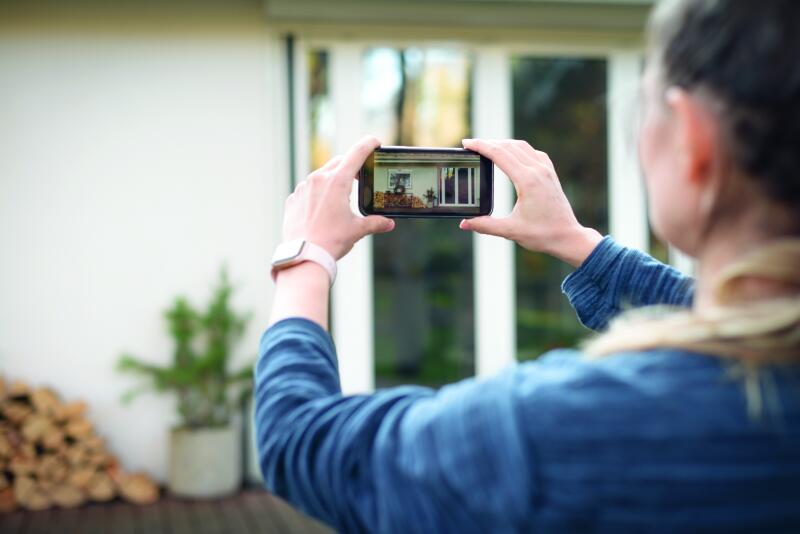 Haus wird fotofrafiert