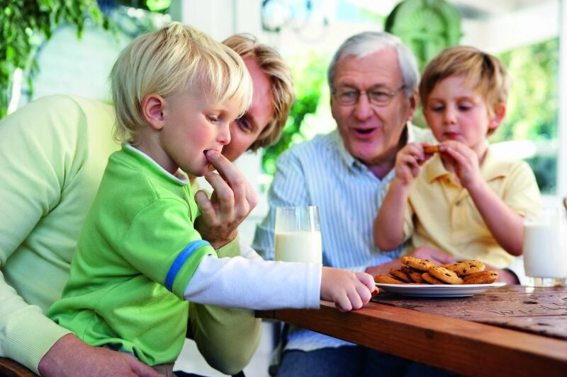 Familie mit verschiedenen Generationen